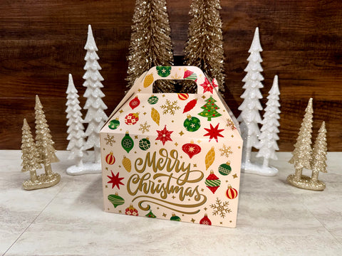 #501 Red & Green Merry Christmas Gable Box