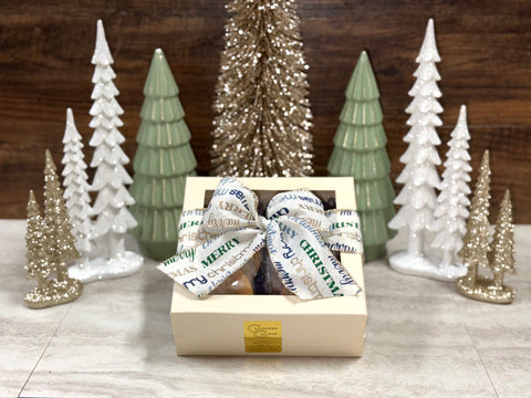 #507 Holiday Cream Gourmet Window Box w/Bow