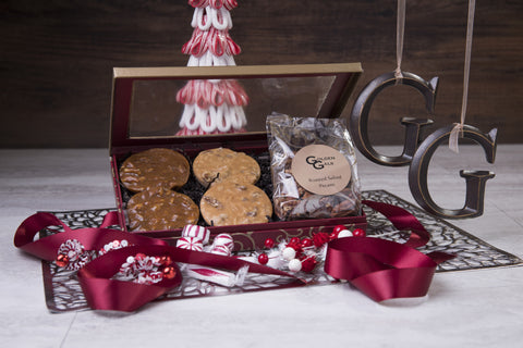 #502 Burgandy & Gold Swirl Rectangle Window Box