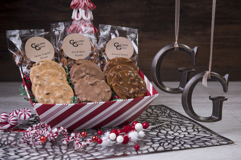 #504 Red/White Candy Stripped Basket Tray