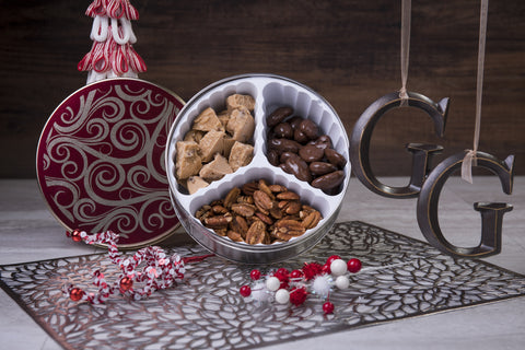 #406 Red/Gold Swirl Tin